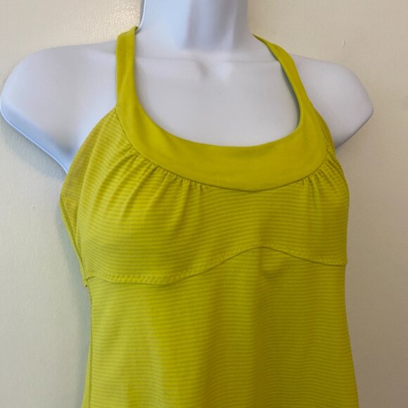 Lululemon Scoop Me Up Tank Tonka Stripe Split Pea Womens Size 8 - Picture 2 of 8